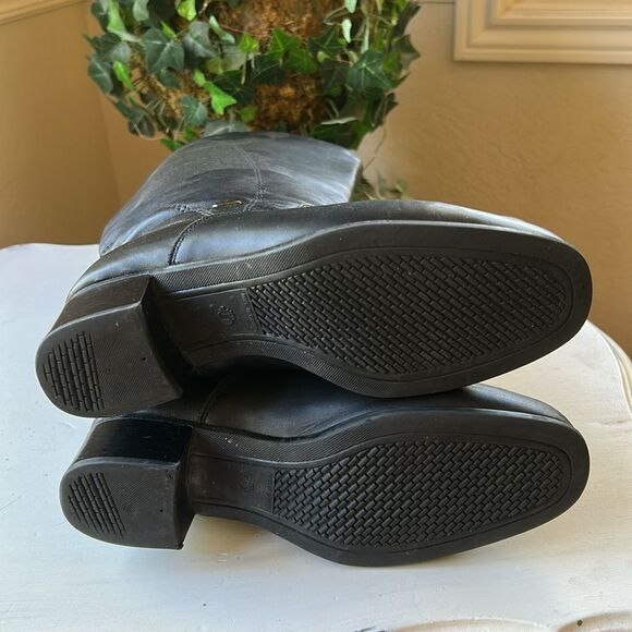 Blondo Canada 🍁 Black Leather Waterproof Heeled Boots Sleek Stylish Durable - Picture 6 of 11